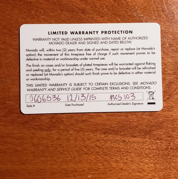 Black Movado Watch - Picture 8 of 8